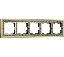 Рамка на 5 постов WERKEL WL77-Frame-05/ золото/черный a041171