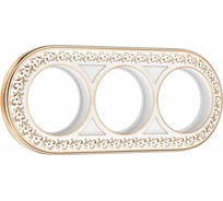 Рамка на 3 поста WERKEL WL70-frame-03/ белое золото a037900