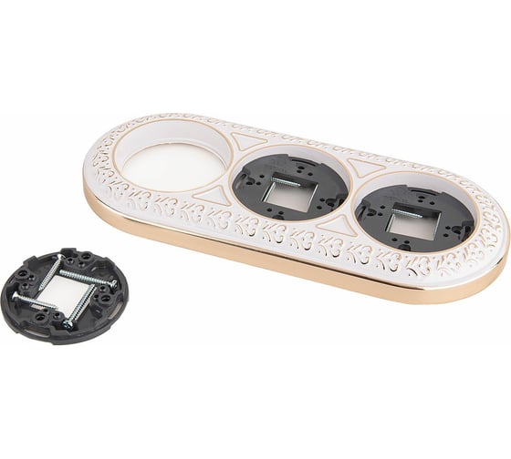 Рамка на 3 поста WERKEL WL70-frame-03/ белое золото a037900