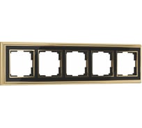 Рамка на 5 постов WERKEL WL17-Frame-05/ золото/черный a037676