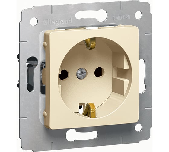 Розетка Legrand Cariva 2К+3 с защитными шторками 16 А 250 В~ слоновая кость 773721