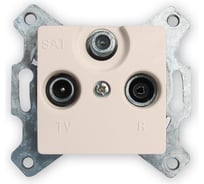 Проходная розетка TV-FM-SAT Слоновая Кость CAR Legrand 773736