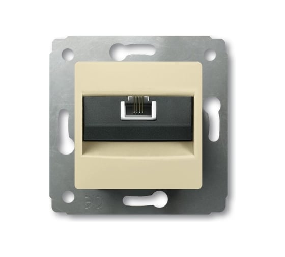 Телефонная розетка Legrand Cariva RJ11 4 контакта 1 выход слоновая кость 773738 1