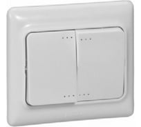 Двухклавишный выключатель Legrand KPT 782102 10AX, белый