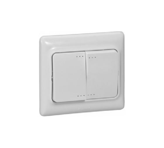 Двухклавишный выключатель Legrand KPT 782102 10AX, белый 1