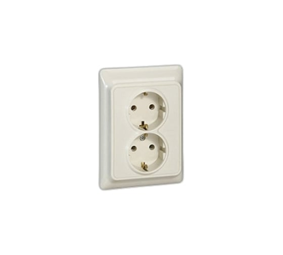 Двойная розетка Legrand KPT 782113 с/з, 2х2К, 16AX, белая