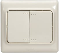 Двухклавишный выключатель Legrand KPT 782132 10AX, слоновая кость