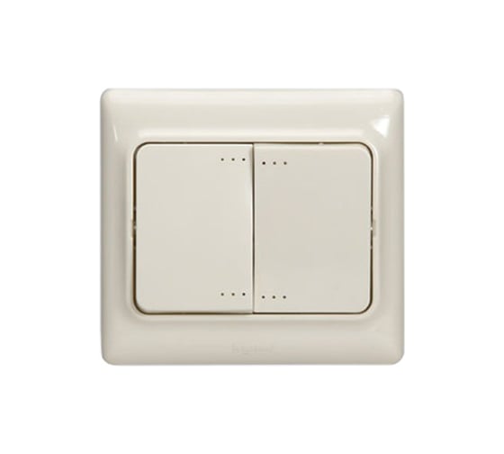 Двухклавишный выключатель Legrand KPT 782132 10AX, слоновая кость