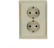 Двойная розетка Legrand KPT 782143 с/з, 2х2К, 16AX, слоновая кость