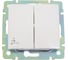 Переключатель Legrand двухклавишный IP44 Legrand Valena 10А 250В схема 6/2 безвинтовые зажимы белый 770098 1