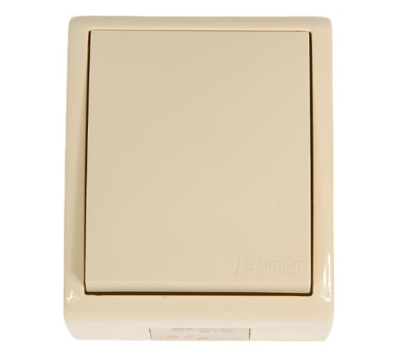 Выключатель с подсветкой IP54, Слоновая кость Simon 1594104-031