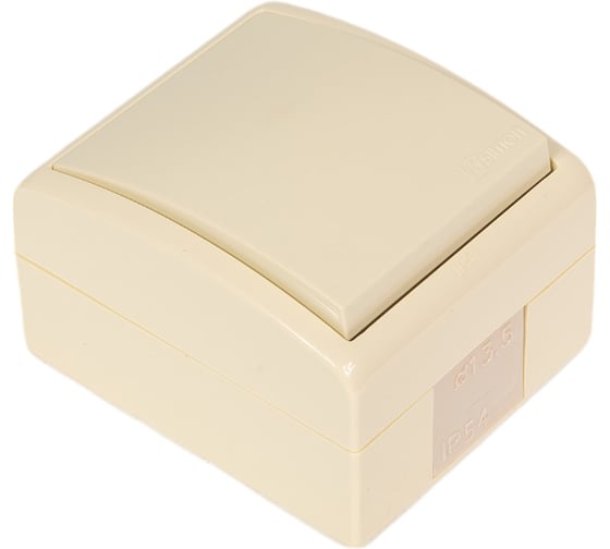 Выключатель с подсветкой IP54, Слоновая кость Simon 1594104-031