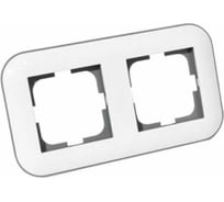 2-постовая рамка OVIVO Loft белый/черный 404-010008-226