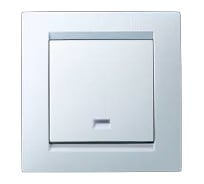 Клавишная кнопка с подсветкой, белая Simon 1590160-030