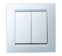 Двухклавишный переключатель, белый Simon 1590397-030