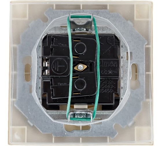 Розетка с заземлением, шторками и крышкой IP-44 слоновая кость Simon 1590450-031
