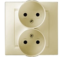 Двойная розетка без заземления, слоновая кость Simon 1590457-031