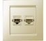 Розетка RJ-11/RJ-45, телефонная/компьютерная, слоновая кость Simon 1590590-031 1