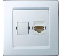 Компьютерная розетка RJ-45, белая Simon 1590598-030