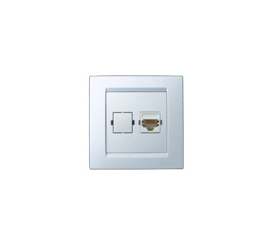 Компьютерная розетка RJ-45, белая Simon 1590598-030