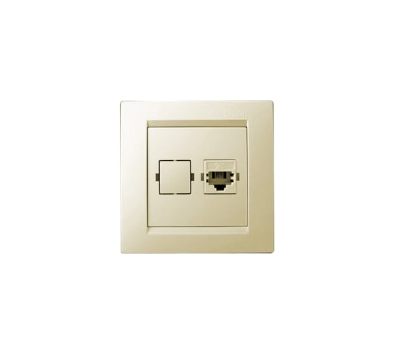 Компьютерная розетка RJ-45, слоновая кость Simon 1590598-031