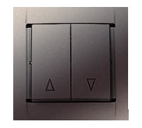 Проходной переключатель для жалюзи, графит Simon 34332-38