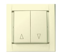 Двухклавишный проходной выключатель, слоновая кость Simon 34397-31