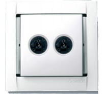 Аудиорозетка для стереодинамиков, белая Simon 34401-30
