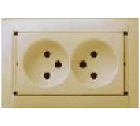 Сдвоенная розетка, шампань Simon 34457-34