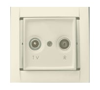 Проходная розетка R-TV, шампань Simon 34487-34