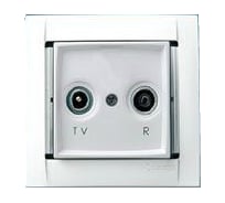 Оконечная розетка R-TV, металлик Simon 34488-33