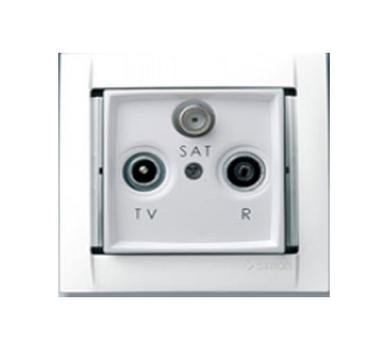 Оконечная розетка R-TV-SAT, белая Simon 34498-30 1