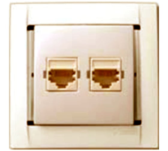 Сдвоенная компьютерная розетка RJ-45, слоновая кость Simon 34593-31