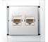 Сдвоенная компьютерная розетка RJ-45, металлик Simon 34593-33 1