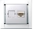 Компьютерная розетка под коннектор RJ-45, металлик Simon 34598-33 1
