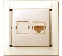 Компьютерная розетка под коннектор RJ-45, шампань Simon 34598-34
