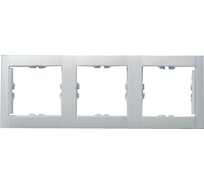 Трехместная рамка 82'5x227мм, металлик Simon 34630-33