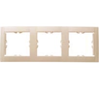 Трехместная рамка 82'5x227мм, шампань Simon 34630-34