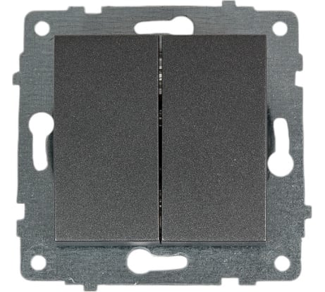 2-клавишный выключатель OVIVO Loft дымчатый 600-000211-202