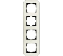 4-постовая рамка OVIVO Loft белый/черный 404-010008-228