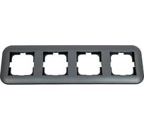 4-постовая рамка OVIVO Loft дымчатый-черный 404-110008-228