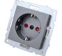 Розетка OVIVO 1 пост Loft с заземлением с защитой от детей дымчатый 600-000311-218