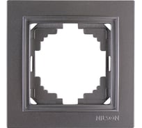 1-местная рамка Nilson THOR Metallic, антрацит 27160091