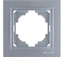 1-местная рамка Nilson THOR Metallic, серебро 27130091
