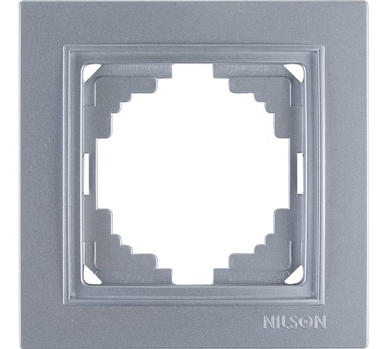 1-местная рамка Nilson THOR Metallic, серебро 27130091 1