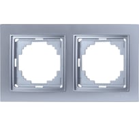 2-местная рамка Nilson THOR Metallic, серебро 27130092