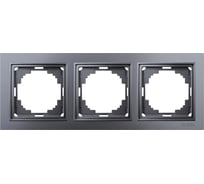 3-местная рамка Nilson THOR Metallic, антрацит 27160093