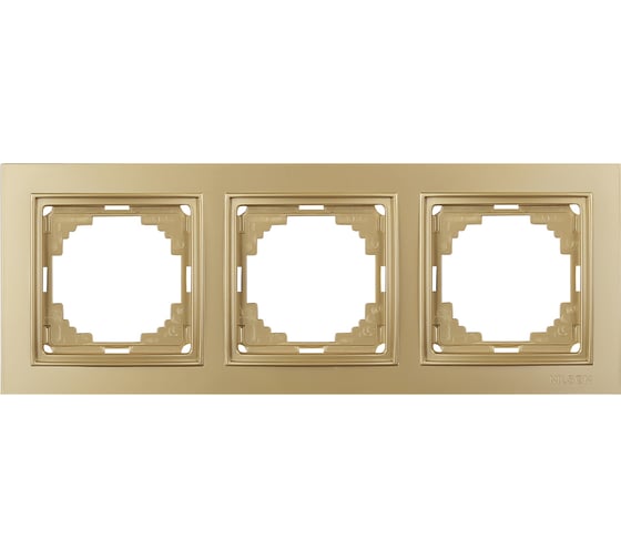 3-местная рамка Nilson THOR Metallic, золото 27150093