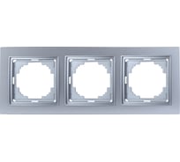 3-местная рамка Nilson THOR Metallic, серебро 27130093