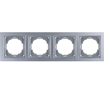 4-местная рамка Nilson THOR Metallic, серебро 27130094